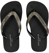 Petit Town Sofie Schnoor Flip Flops - Black Gold