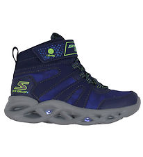 Skechers Winter Boots w. Light - Twisted Brights - Navy Lime