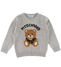 Moschino Blouse - Knitted - Grey w. Logo