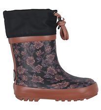Bottes en Caoutchouc avec Doublure Wheat - Black Magnolia