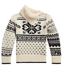 Polo Ralph Lauren Tröja - Ull/Nylon - Creme/Svart m. Mönster