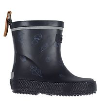 CeLaVi Rubber Boots - Short - Navy w. Print