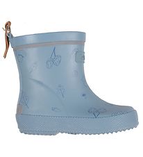 CeLaVi Rubber Boots - Short - Smoke Blue w. Print