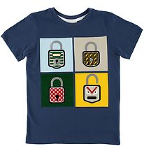 Fendi Kids T-shirt - Navy w. Padlocks
