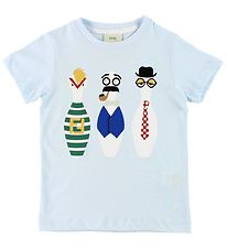 Fendi Kids T-shirt - Ljusbl m. Kglor
