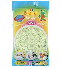 Hama Midi Beads - 1000 pcs. - Glow-In-The-Dark - Green