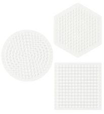 Hama Midi Perlen Steckplatten - 3er-Pack - Kreis, Quadrat und Se