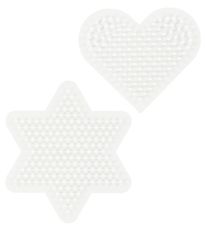 Hama Midi Plaques pour perles - 2 Pack - Coeur et toile