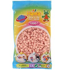 Hama Midi Beads - 1000 pcs. - Glow-in-the-Dark - Red