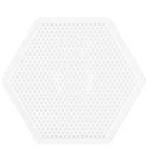 Hama Midi Panneau Perfor pour Perles - Grand Hexagone - Transpa