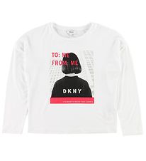 DKNY Pullover - Viskose - Wei m. Print