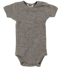 Joha Bodysuit S/S - Wool - Brown Melange