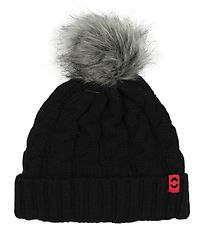 Mikk-Line Hat w. Pom-Pom - Wool/Polyester - Black