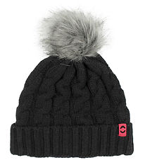 Mikk-Line Hat w. Pom-Pom - Wool/Polyester - Black