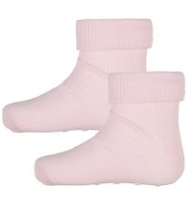 Minymo Strumpor - 2-pack - m. Halkskydd - Rosa