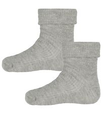 Minymo Chaussettes - 2 Pack - Gris Chin