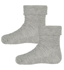 Minymo Socken - 2er-Pack - Graumeliert