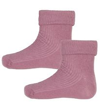 Minymo Socken - 2er-Pack - Gl. Rosa