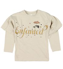 En Fant Tröja - Beige m. Tryck/Guld