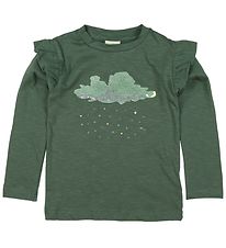 En Fant Blouse - Green w. Sky