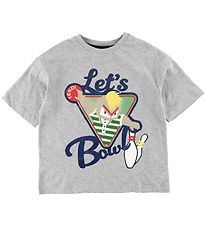 Fendi Kids T-Shirt - Grijs Gevlekt m. Bowling
