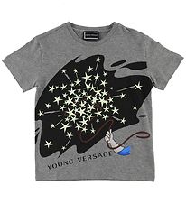 Young Versace T-Shirt - Grijs Gevlekt m. sterren/Glow