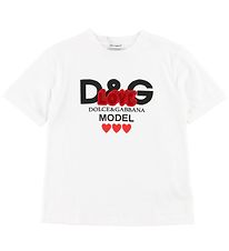 Dolce & Gabbana T-shirt - White w. Print/Love