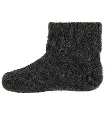 GoBabyGo Non-Slip Socks - Wool - Grey Melange