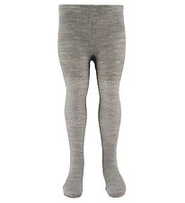 Smallstuff Tights - Wool - Grey Melange w. Glitter