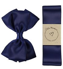 Little Wonders Baptism Ribbon w. Bow - Silk - Navy