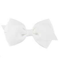 Little Wonders Bow Hair Clip - Emily - Grosgrain - White