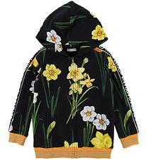 Dolce & Gabbana Zip Thru Hoodie - Black w. Flowers