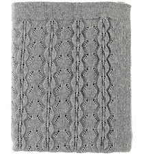 Nrgaard Madsens Blanket - Knitted - 75x100 - Wool - Grey