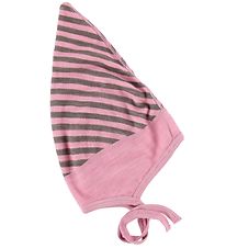 Joha Hat - Wool/Bamboo - Pink/Brown Striped
