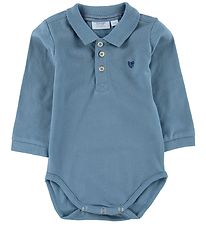 Noa Noa miniature Romper l/s - Mat Blauw m. Kraag