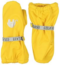 CeLaVi Mittens w. Fleece - PU - Yellow