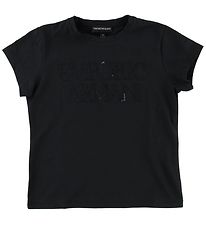 Emporio Armani Stuttermabolur - Dökkblátt M. Palíettur