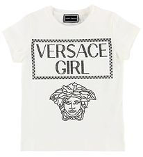 Young Versace T-shirt - White w. Versace Girl