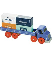 Vilac Container Truck - 23,5 cm - Blue