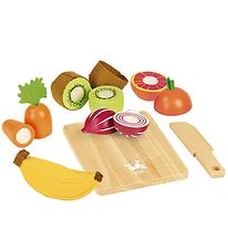 Vilac Play Food - Fruits And Vegetables w. Cutting Board