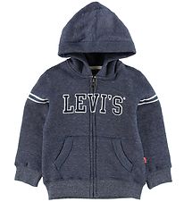 Levi's Cardigan - Blauw Gevlekt m. Logo