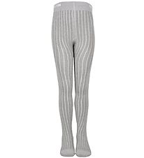 Melton Tights - Bamboo - Grey Melange w. Glitter