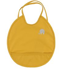 CeLaVi Bib w. Food Catcher - PU - Yellow