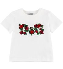 Dolce & Gabbana T-shirt - White w. Flowers