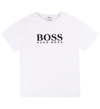 BOSS Stuttermabolur - Hvítur M. Lógó