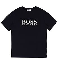 BOSS Stuttermabolur - Dökkblátt M. Lógó