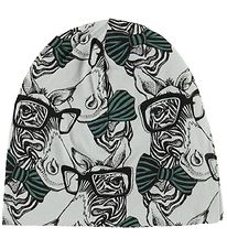 Petit Town Sofie Schnoor Beanie - Dusty Green w. Zebras