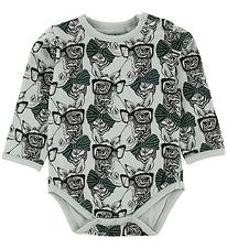 Petit Town Sofie Schnoor Bodysuit l/s - Dusty Green w. Zebras