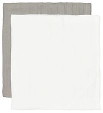 CAMA Copenhagen Muslin Cloths - 65x40 - 2-Pack - White/Grey