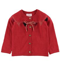 Noa Noa miniature Cardigan - Rot/Gold m. Schleife